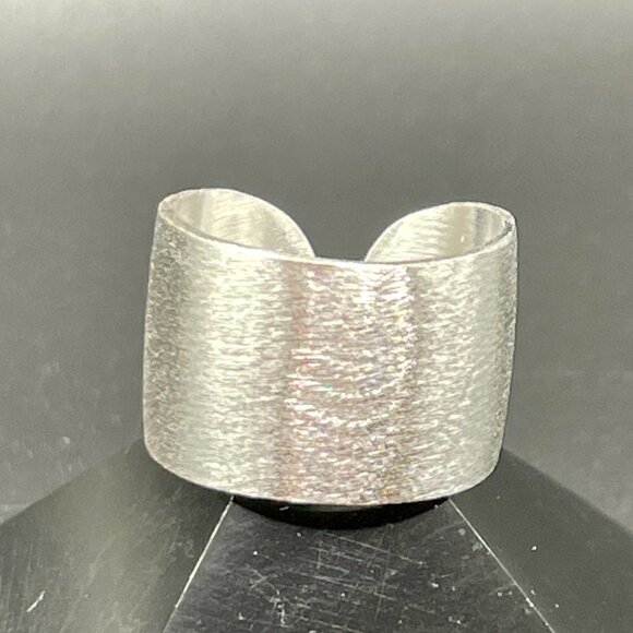 Widest Width Style 12mm Brushed Sterling 925 Silver Wrapped Band Boho Ring #1232 - Picture 3 of 7